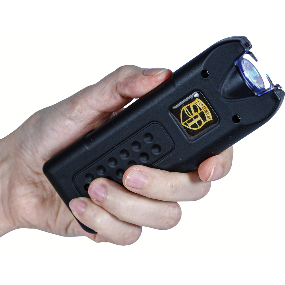 80,000,000 volt MultiGuard Stun Gun Alarm and Flashlight with Built in Charger Black view 4